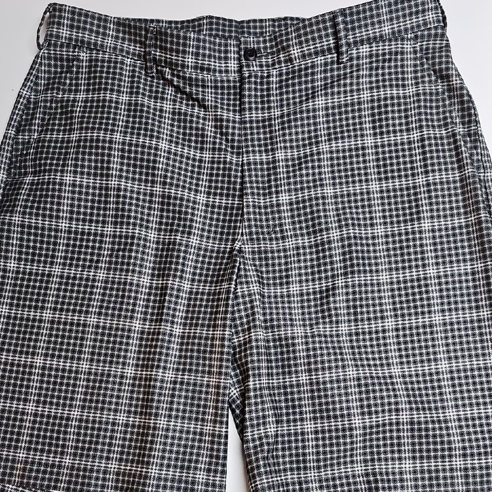 Pebble Beach Performance Golf Shorts Sz 36 Exc Cond Gray/black Plaid